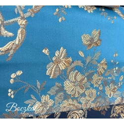 Tkanina Stylowa Klasyczna Błękit Laguny Bukiety